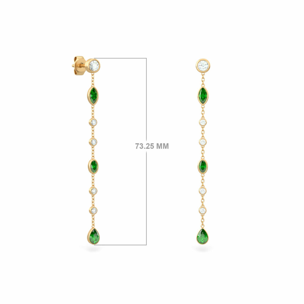 Earrings Stud Greta Emerald Y SIZE-V3