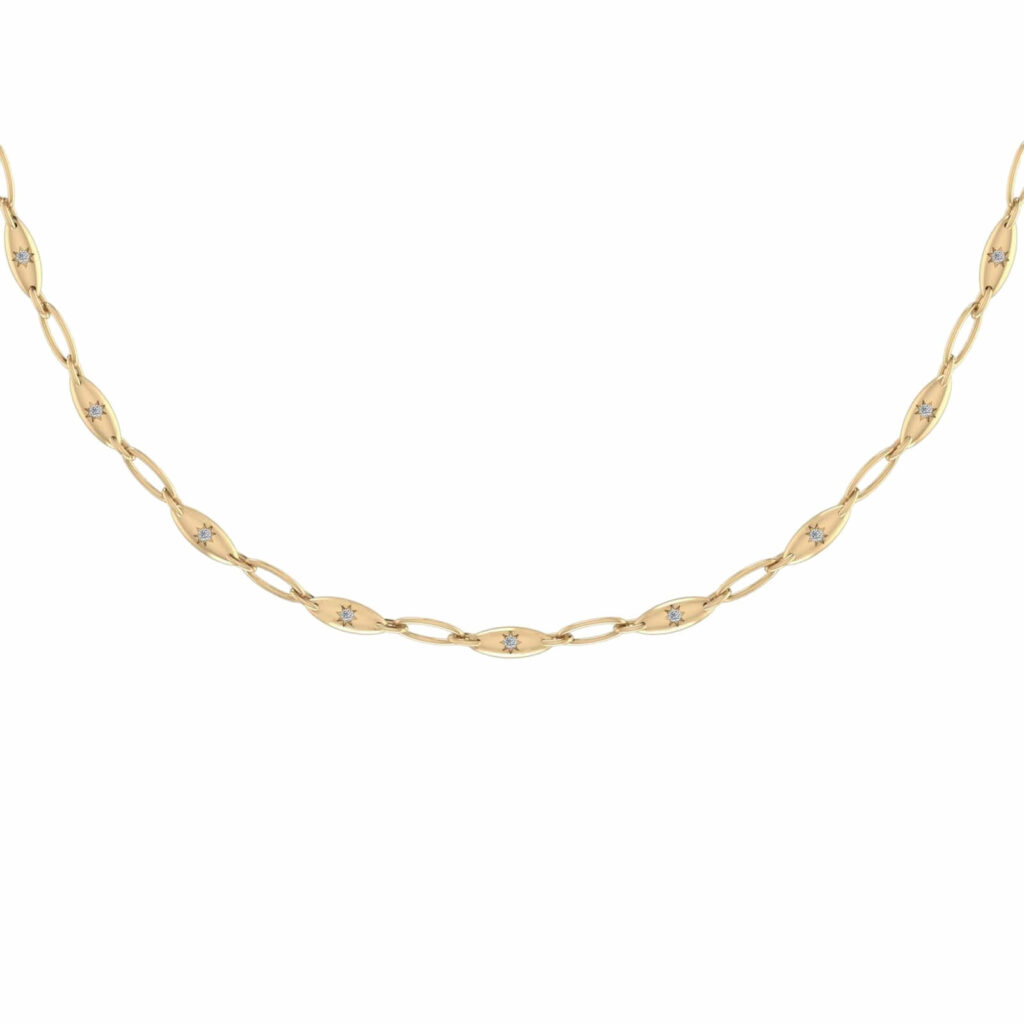 collier-chaîne en or-étoile-amande-18k-or