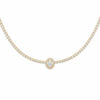 diamant-collier-chaîne-en-or-eternel-ovale-18k-or