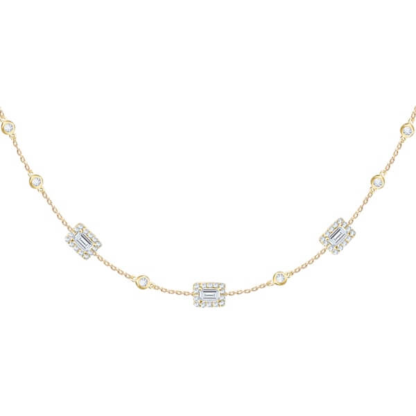 Emerald Cut Choker Belle Amie in 18K Gold with Diamonds