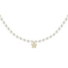 Star Pearl Choker - Kleine Sternperlen Choker in 18k Gold mit Diamanten