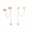 boucles d'oreilles diamantées-fleur de fée-18k-or