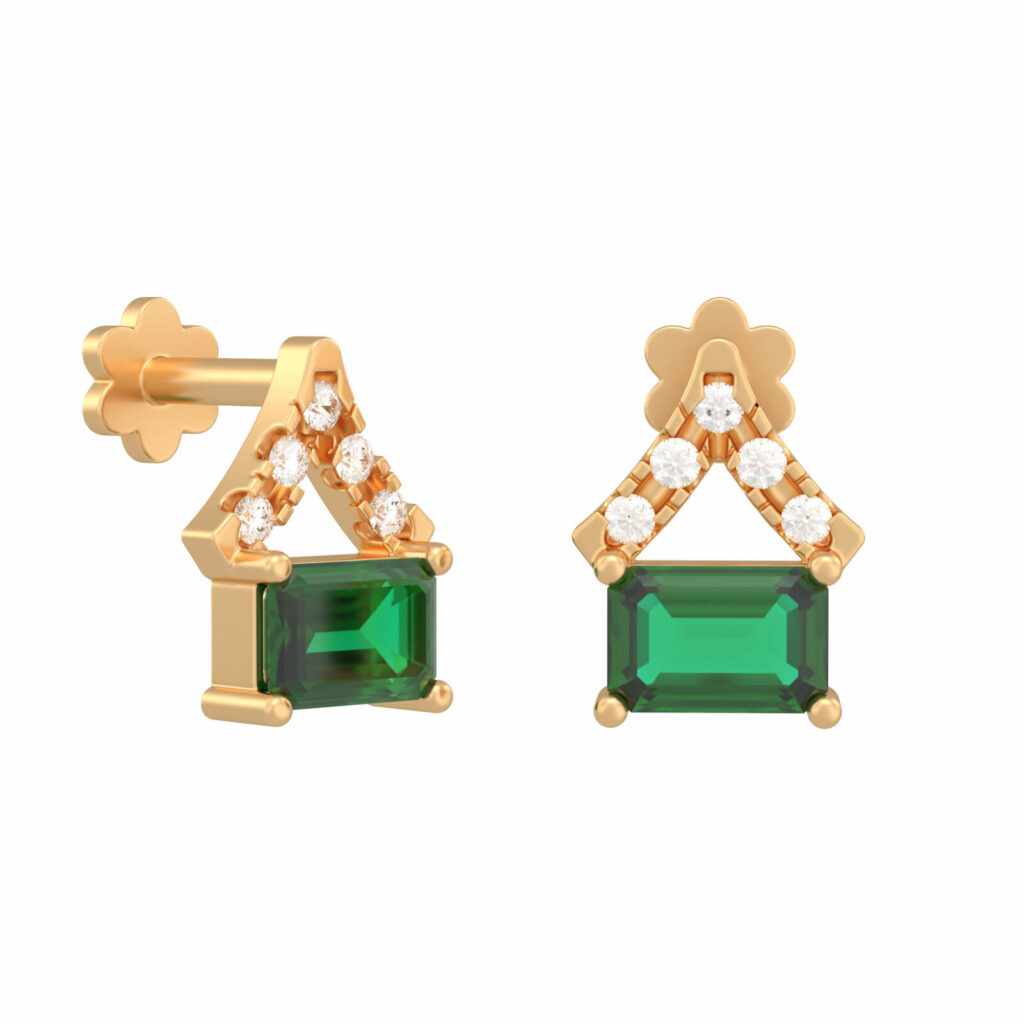 Earring Precious Stones - YG - E - 1