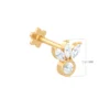 Piercing classique Marquie - or jaune - Aquae Jewels - Exquisite Jewelry