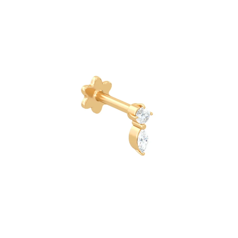 Metapher Piercing -Gelbgold - Aquae Jewels - Erlesener Schmuck aus 18k Gold &amp; Diamanten | Dubai