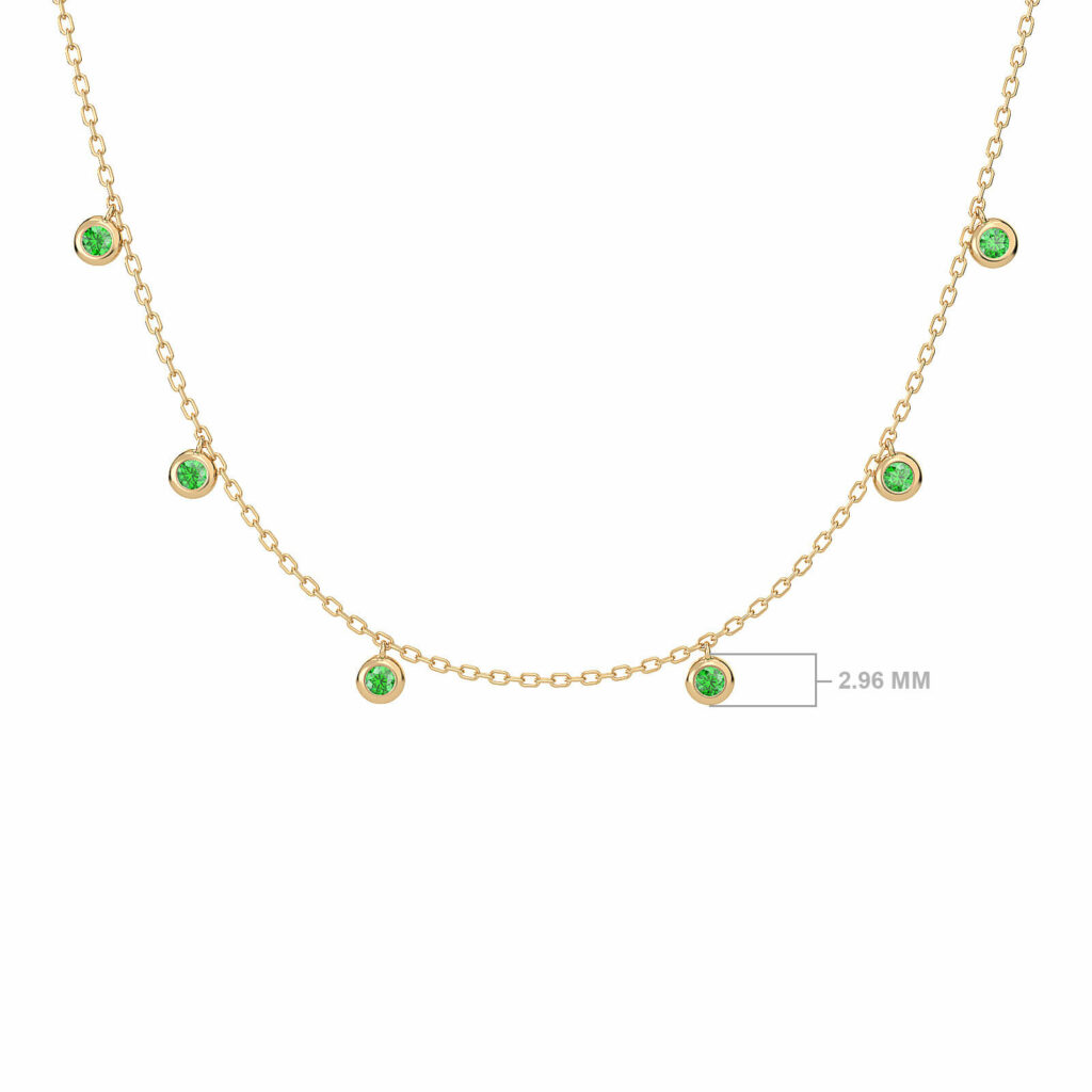 Precious Stone Choker - Constellation Pendant Necklace in 18K Gold