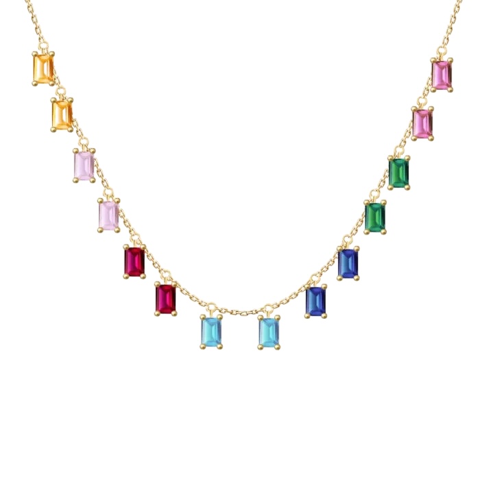 collier arc-en-ciel-18k-or