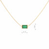 Necklace the Emerald Cut Precious Stones - YG - E - 2