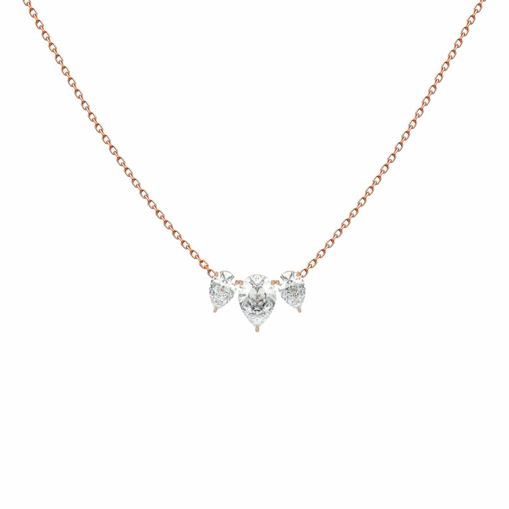 Tudor Trilogy Pear Necklace-R