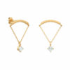 Boucles d'oreilles pendantes-diamant-boucles d'oreilles flottantes-diamant-18k-or