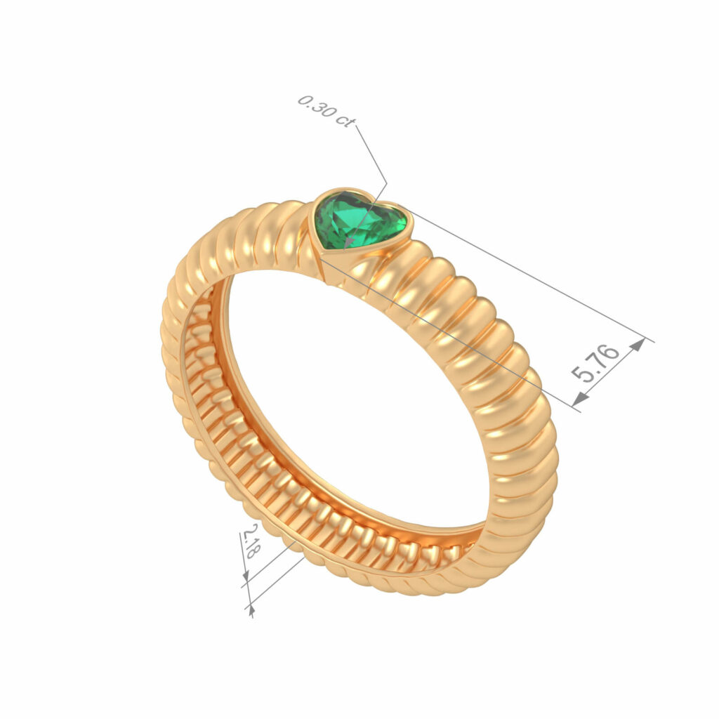 Bague Hermes Coeur - YG - E - 3