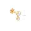 Schwestern Piercing - gold - Aquae Jewels - Exquisiter Schmuck