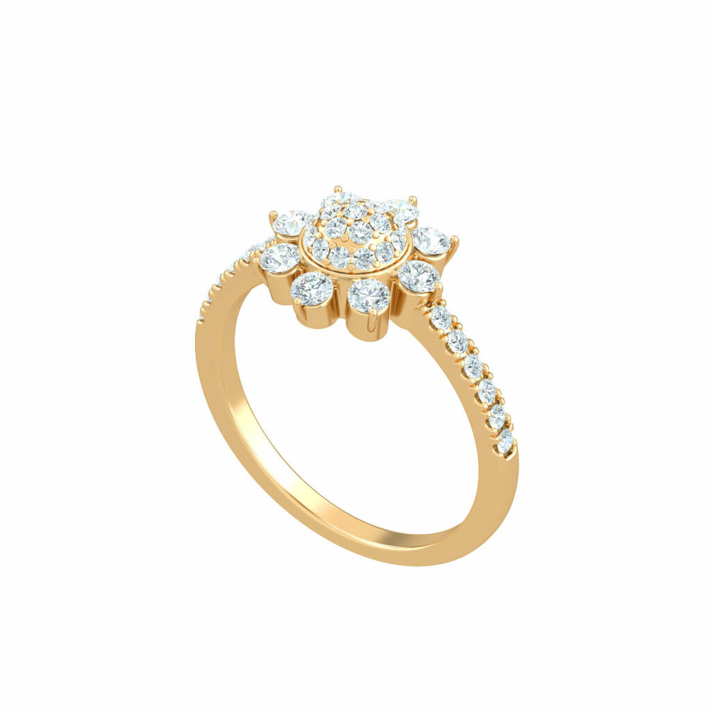 anneau floral-diamond-flora-18k-or