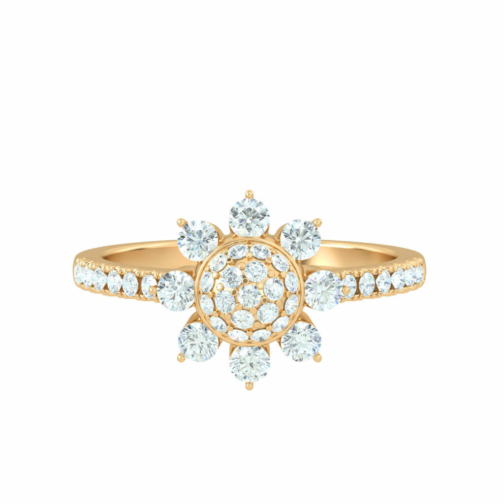 anneau floral-diamond-flora-18k-or