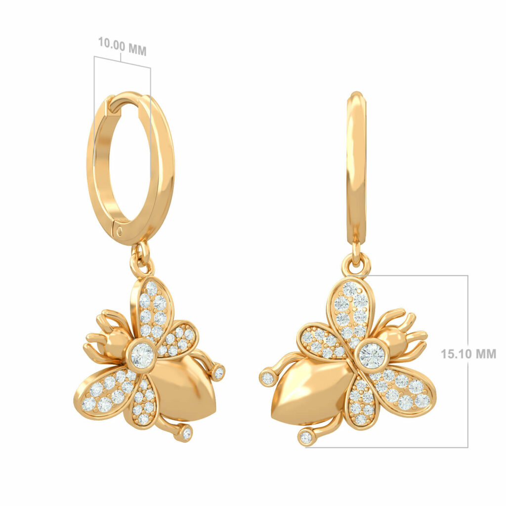 Earring bee PAIR Y SIZE