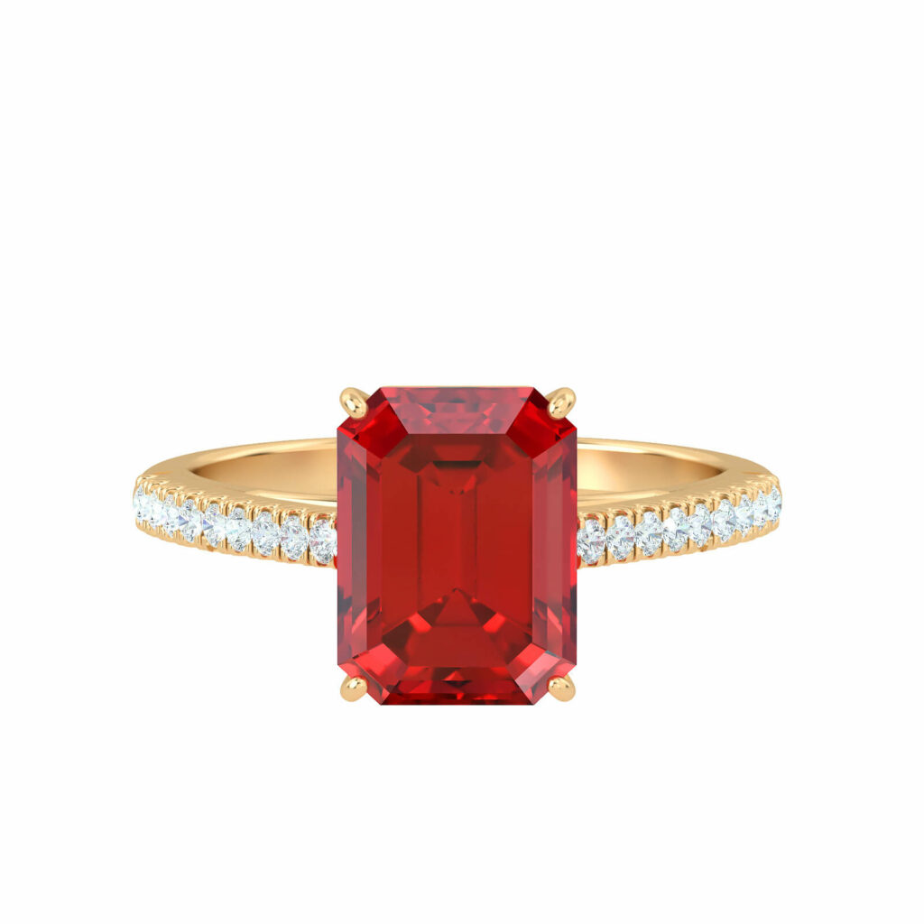 Ring Henriette RUBY Y (front view)