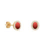 Boucles d'oreilles corail-diamantine-boucles d'oreilles princesse-corail-18k-or