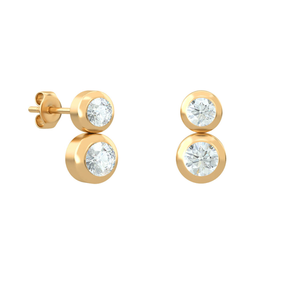 minimalist-diamond-earrings-duo-18k-gold