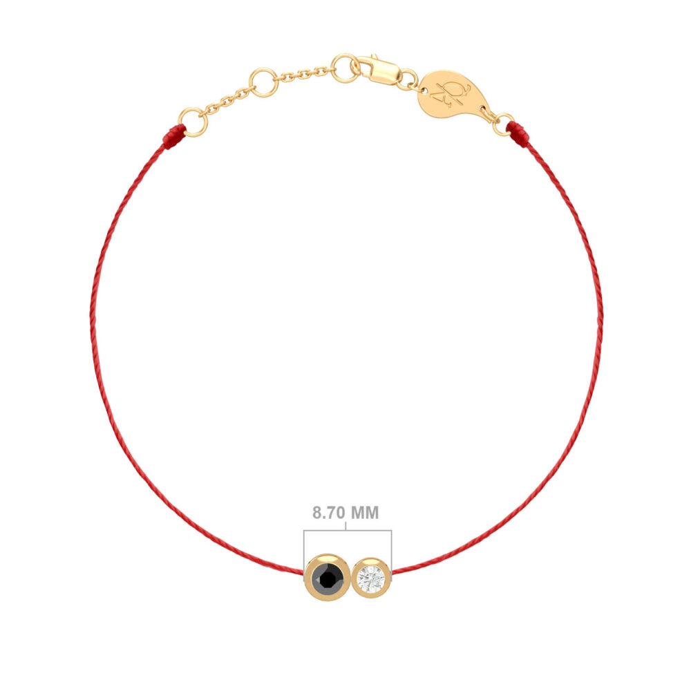 bracciale-filo diamantato-duo-nero-diamante-18k-oro