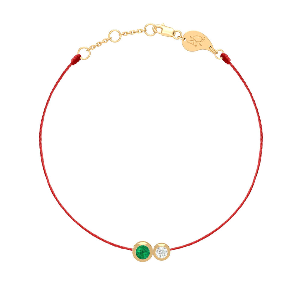 bracciale-filo-elastico-duo-diamanti-pietra preziosa-18k-oro