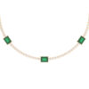 Collana girocollo Tennis Emerald - Girocollo Tennis Trio Emerald