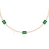 Collana girocollo Tennis Emerald - Girocollo Tennis Trio Emerald