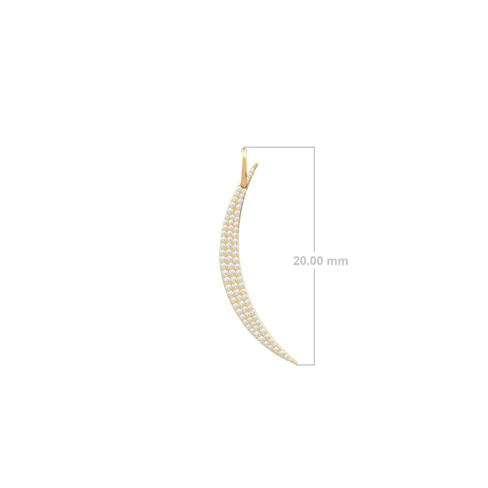 Charm Crescent Moon with diamonds Y SIZE