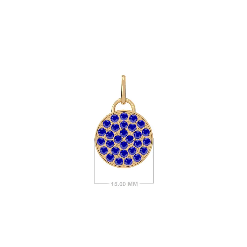 Charm Disc Blue Sapphire Y SIZE