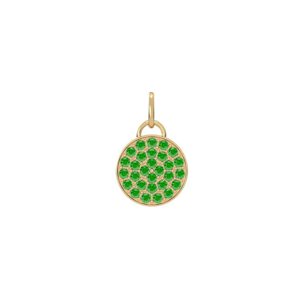 Charm Disc Emerald Y