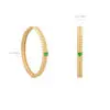 Earring Hermes Hoops EMERALD PAIR Y SIZE