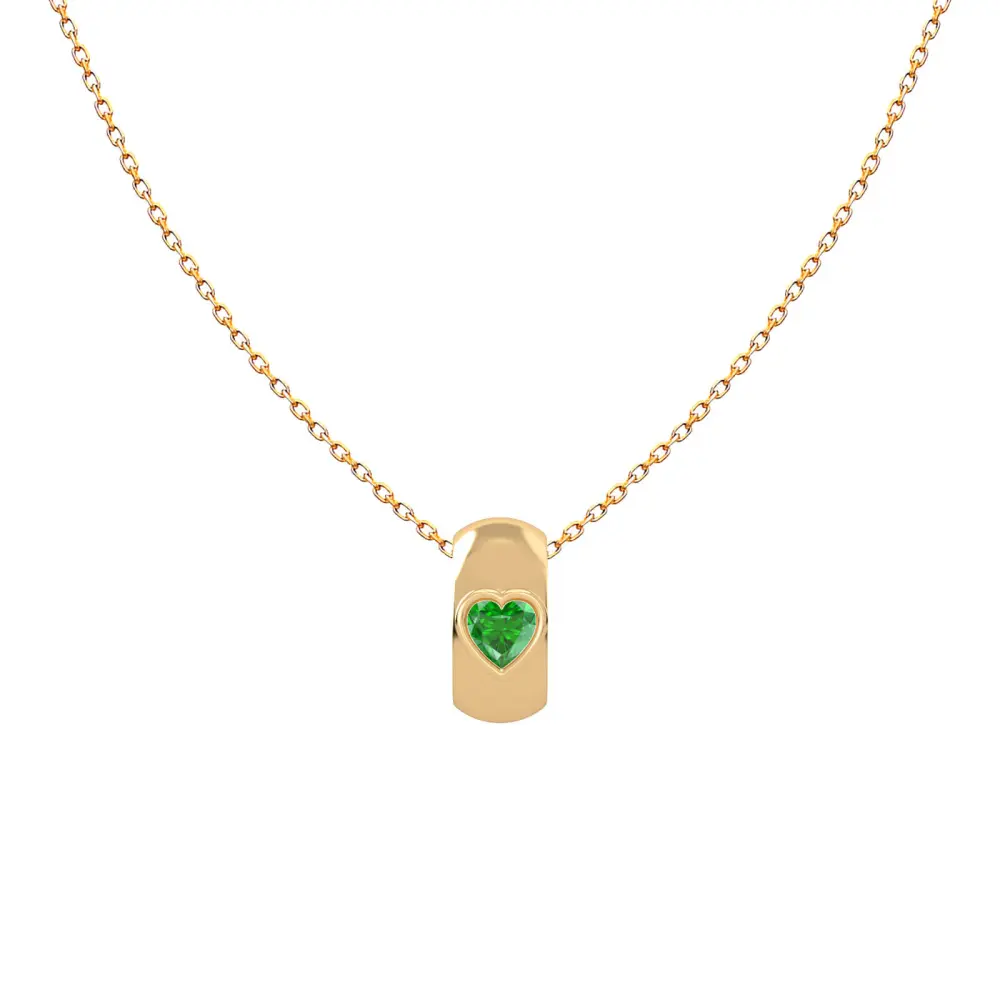 Collier Coeur EMERALD Y